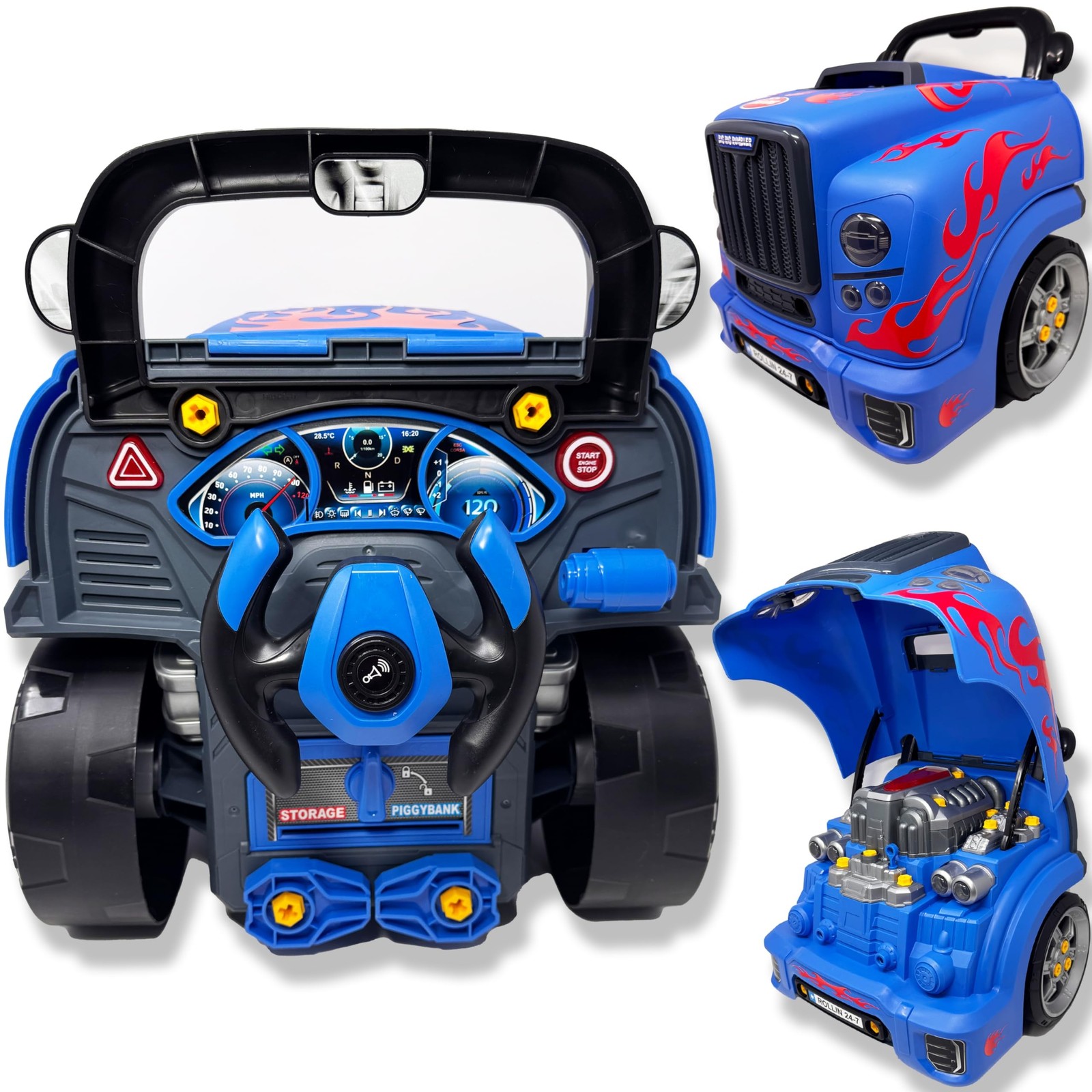 Interactive Large Truck Engine Toy for Kids – Complete Mechanic Repair Kit