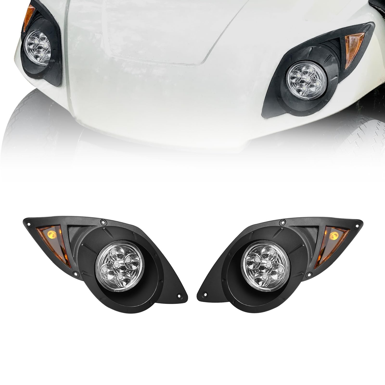 LED Head Light Kit For YAMAHA Drive G29 2007-2016 Gas or Electric Golf Cart M…