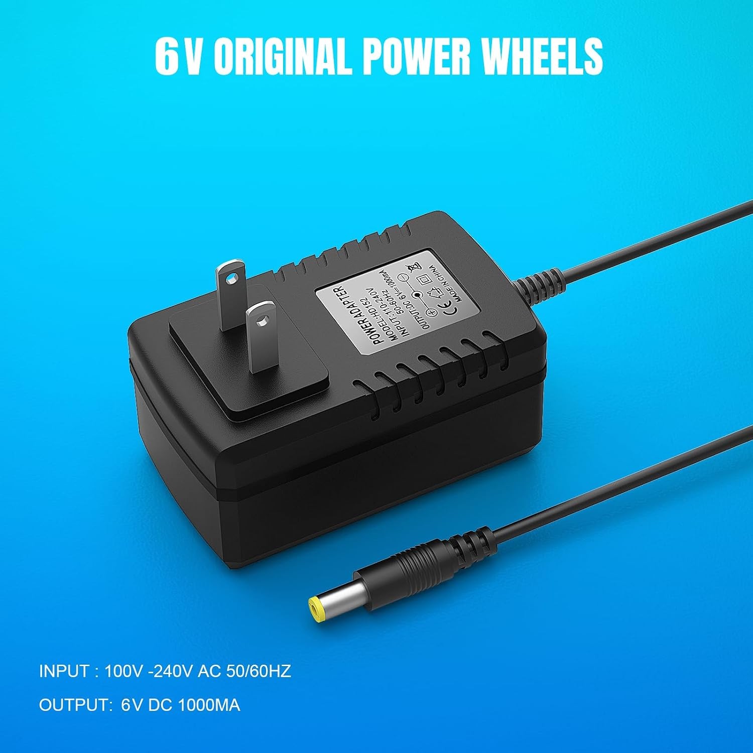 6V Charger for Kids Ride On Car Toys Best Choice Products Wrangler SUV Kid Trax