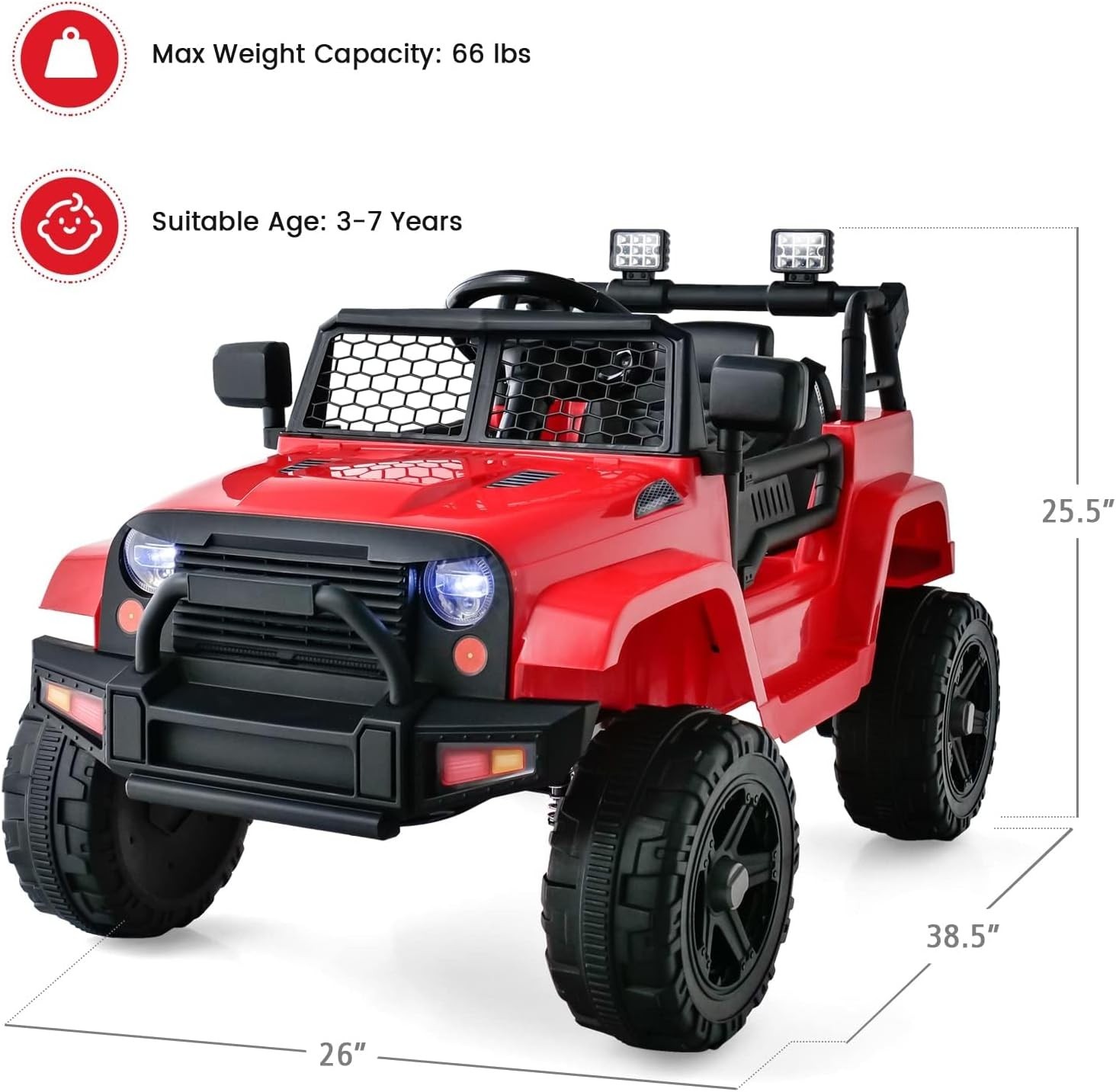 Carrito Para Niños Electrico De Juguete A Control Remoto Todo Terreno Resistente