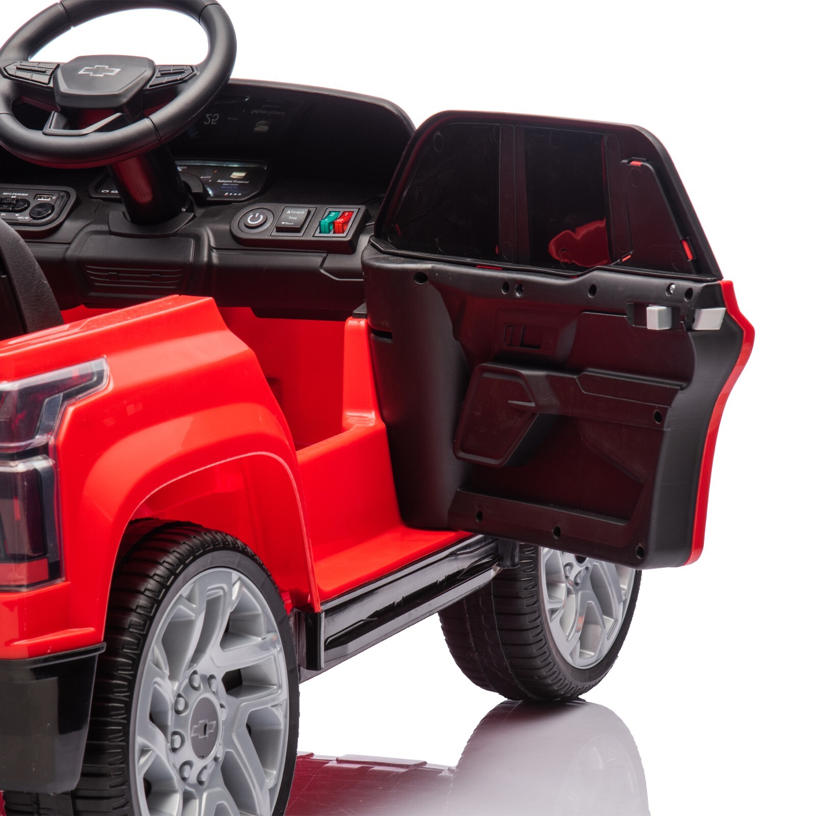 24V Electric Car Licensed Chevrolet Silverado Kids Ride on Truck with Remote Red