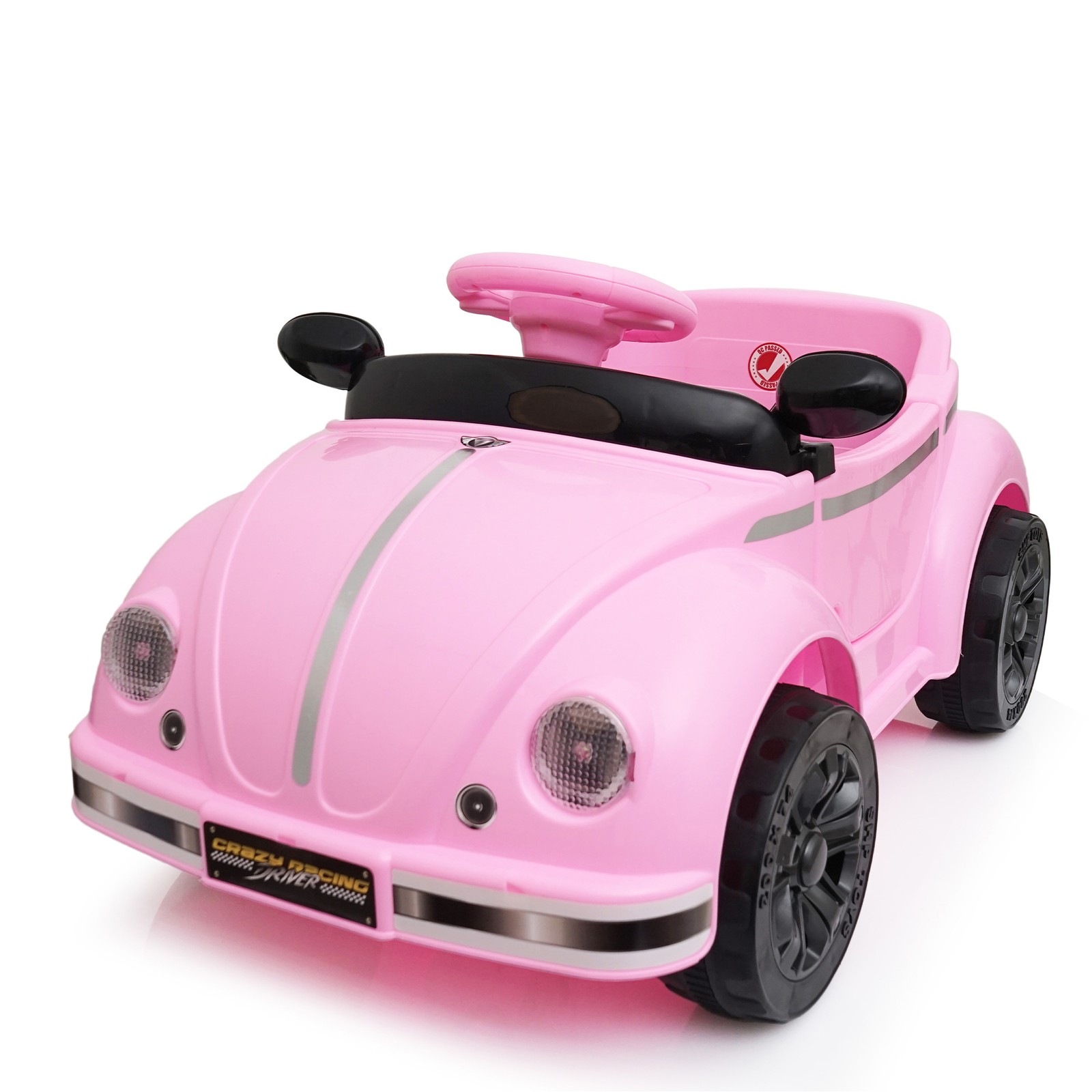 12V Kids Ride On Car Wheel LED USB & Bluetooth Suitable for Kids Aged 2-4 Pink