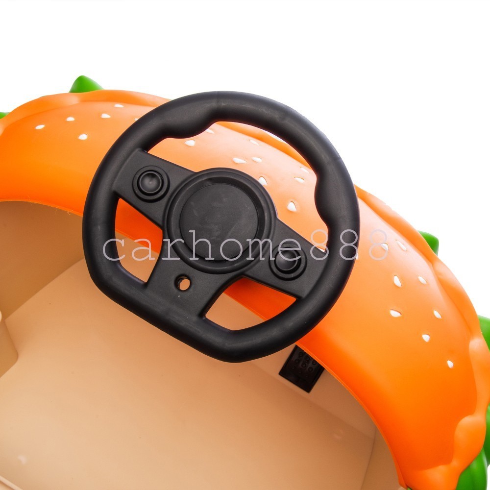 12V Kids Ride On Electric Bumper Car W/Parents Control, Cute Realistic Hamburger