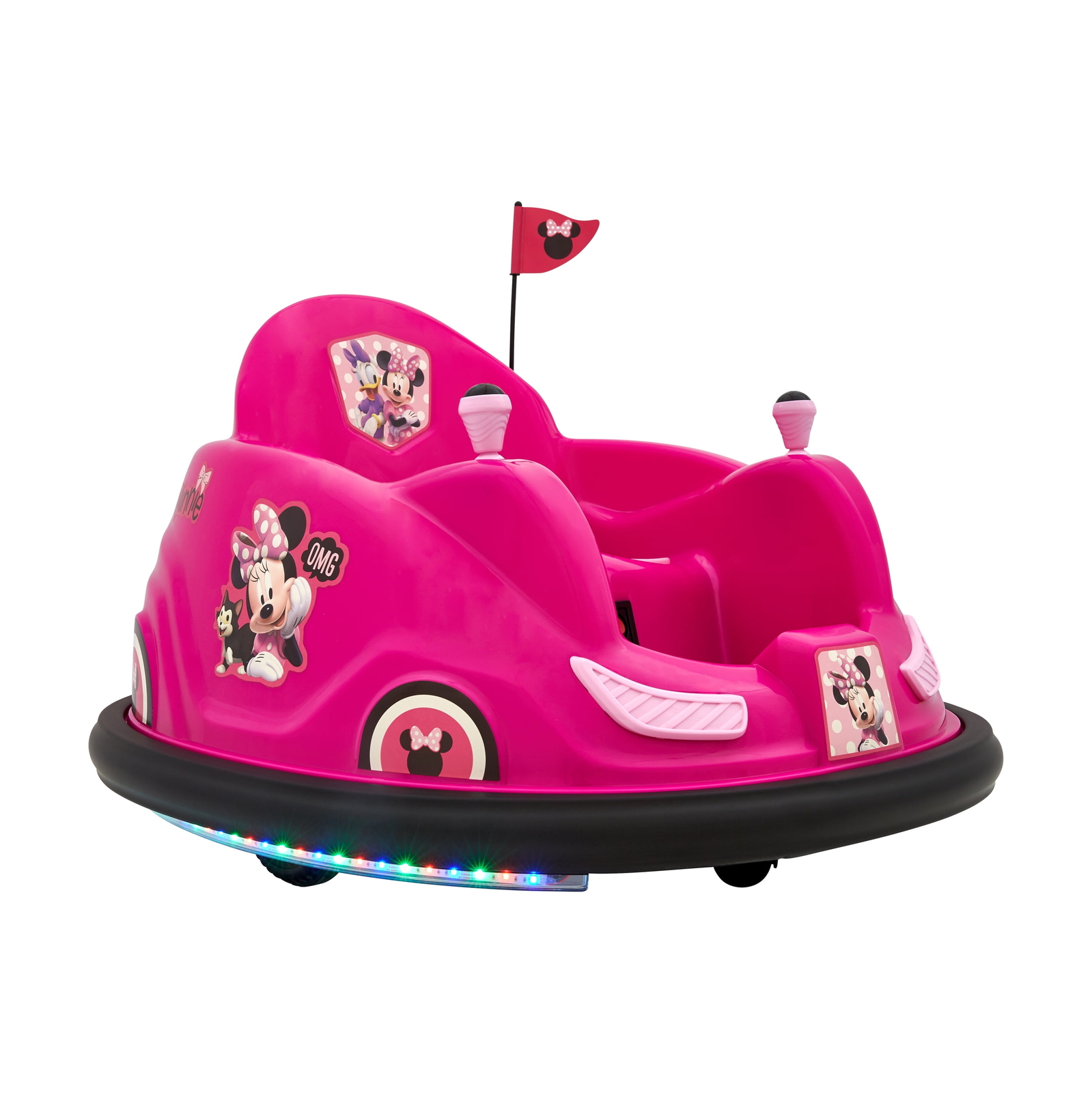 Flybar Disney Minnie 6V Bumper Car Ride-On Toy for Kids – Fun Adventure!