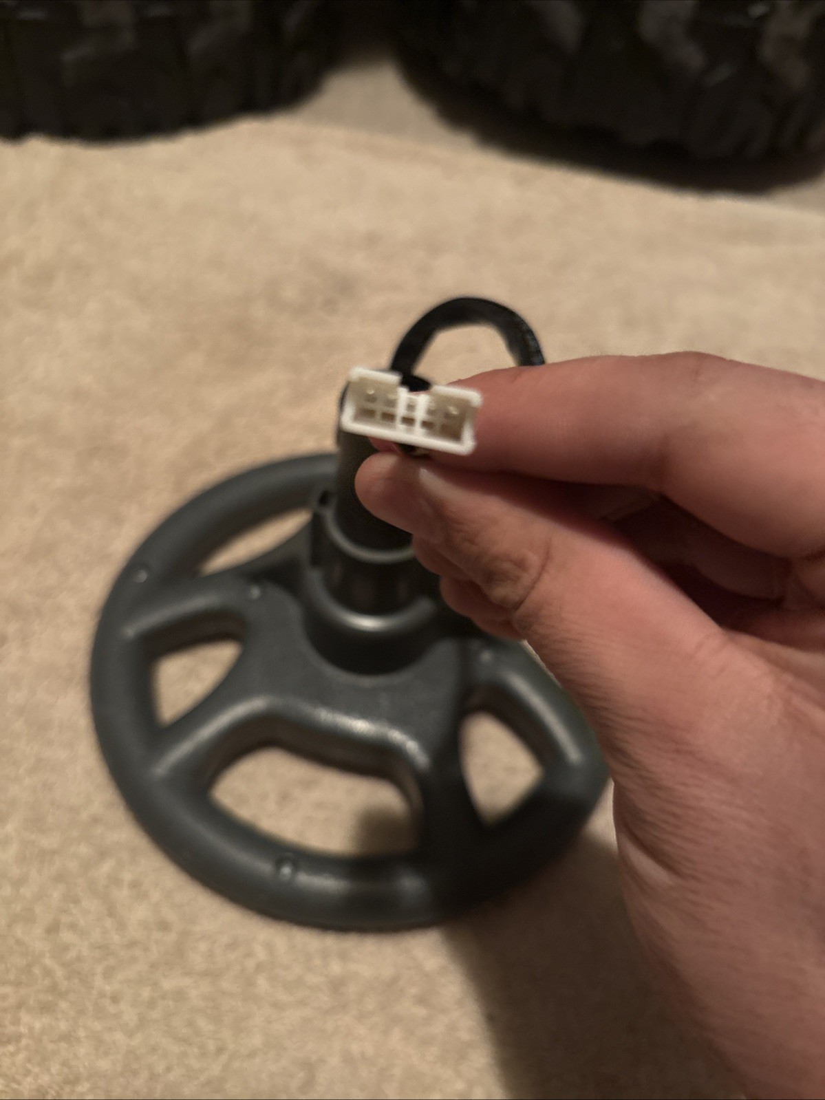 Kids Ride On Car Gray Chevy Corvette Steering Wheel