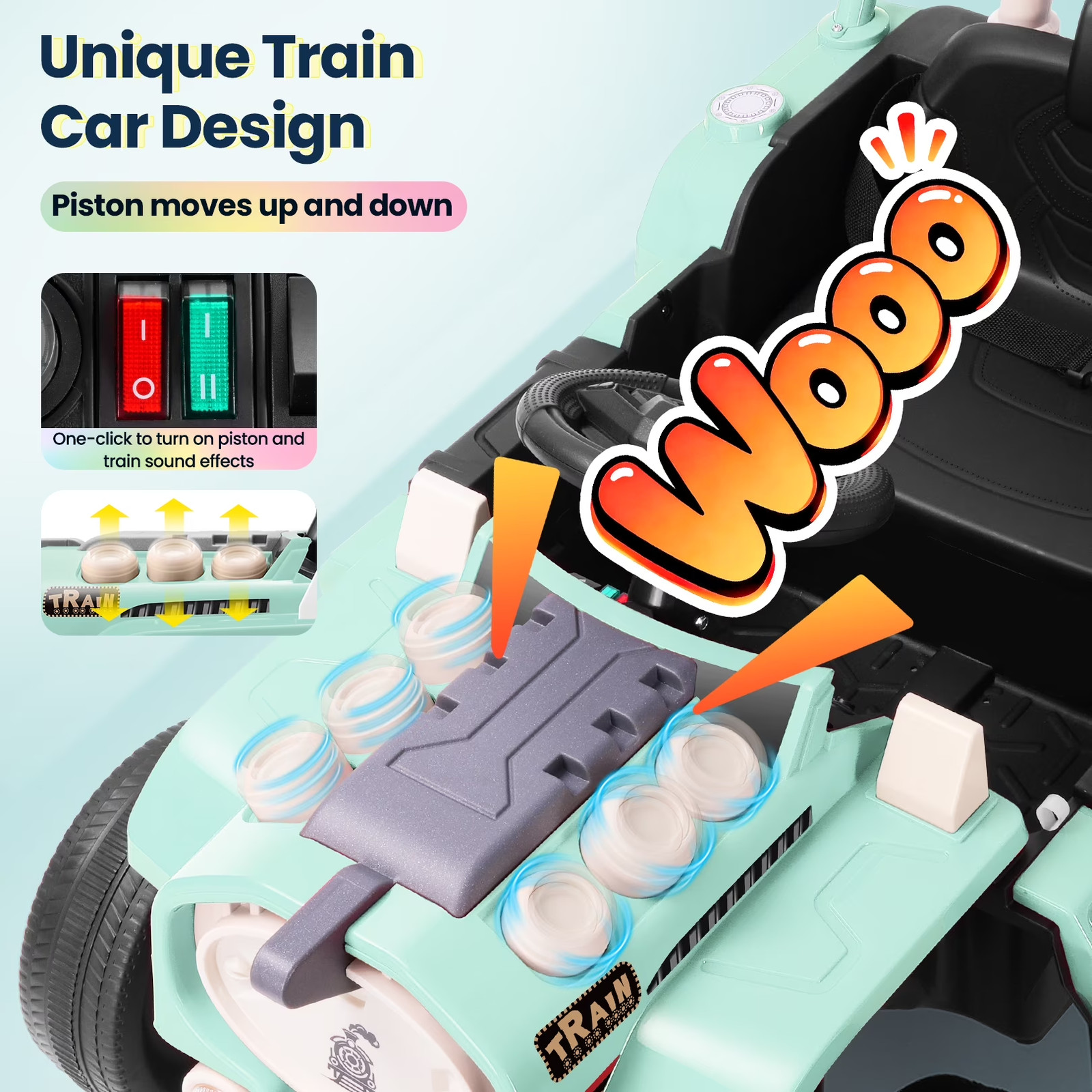 Ride on Train for Toddlers with Remote Control, Ride on Toys for Kids Ages 2-6,