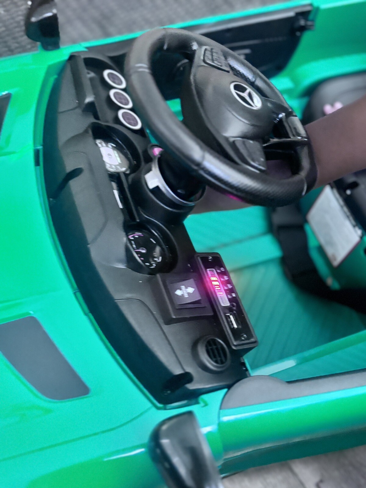 Kids Ride on Car Mercedes Benz AMG GT-R Electric Battery Powered Car – Red/White
