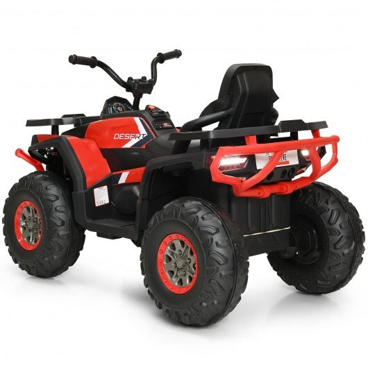 12 V Kids Electric 4-Wheeler ATV Quad with MP3 and LED Lights-Red – Color: Red