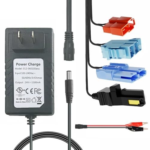 Universal 12V & 24V Charger for Kids’ Ride-On Cars, Power Wheels, LED Lights, El