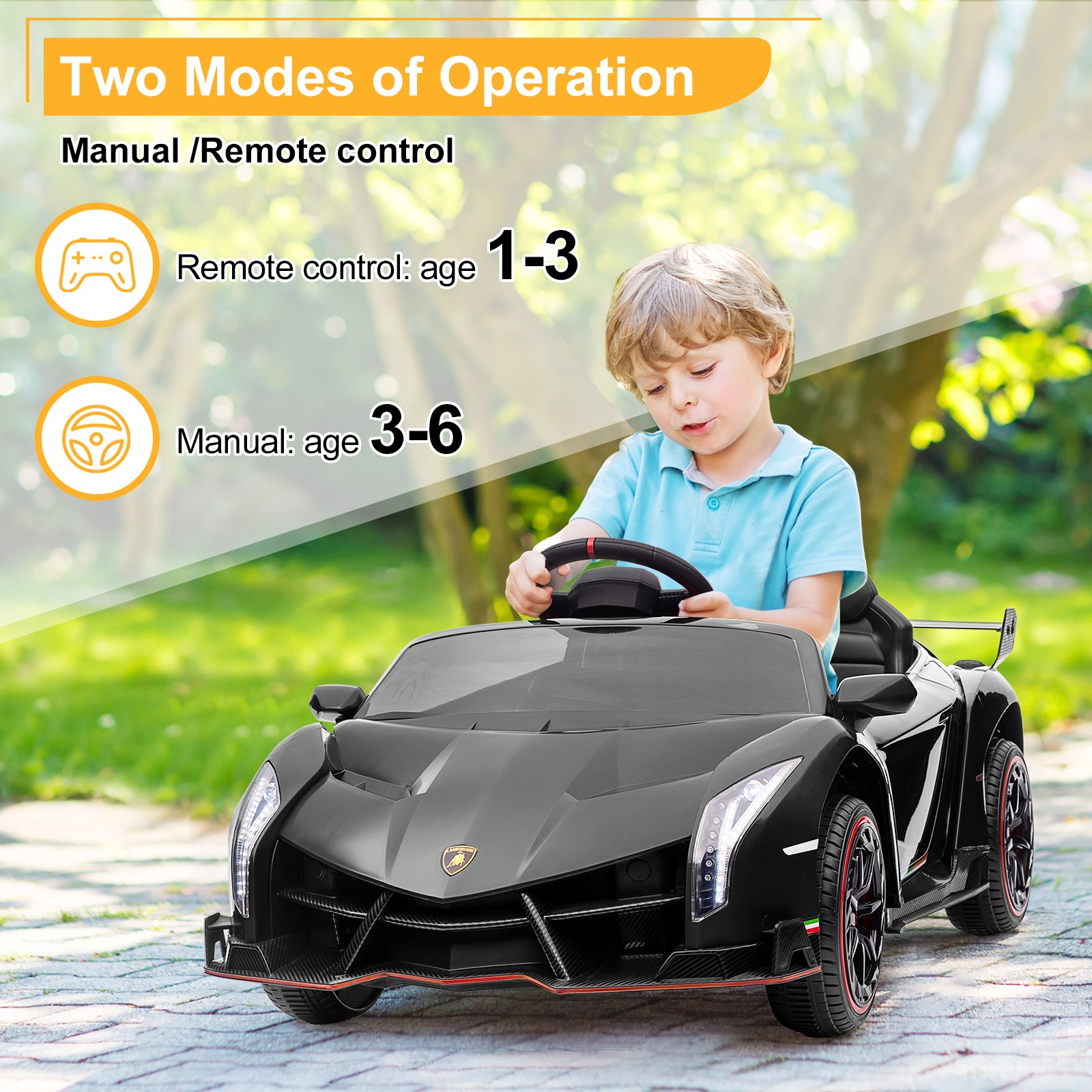 Electric Ride on Car for Kid Licensed Lamborghini Veneno Powered Ride On Toy Car