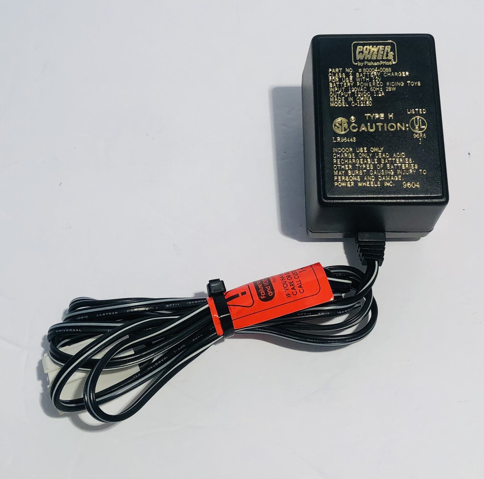 Power Wheels By Fisher-Price 00801-0073 12V Battery Charger Model C-12150