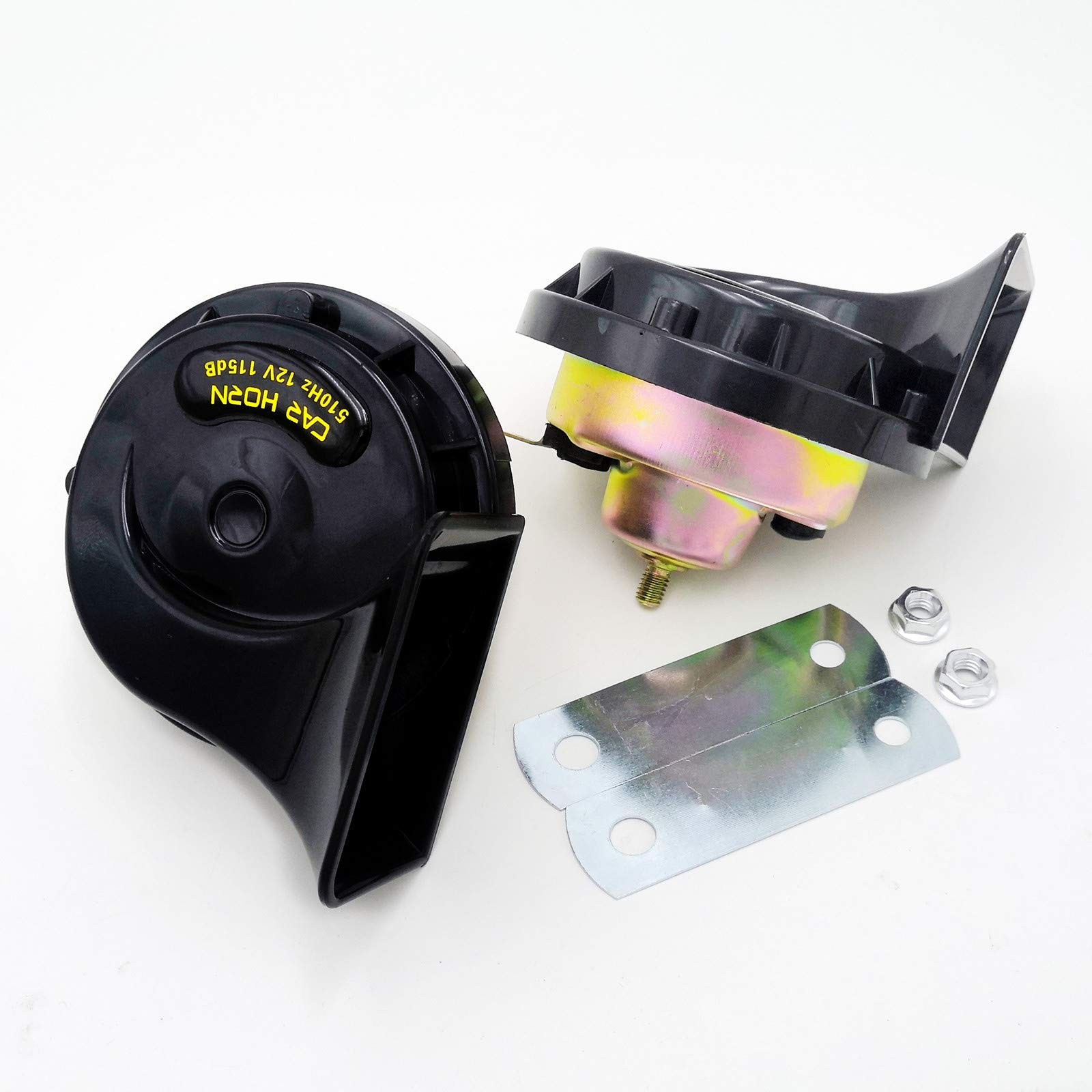 Car Horn Truck Horn 115DB Car Electric Horn Black Motorcycle Horn Loudspeaker…