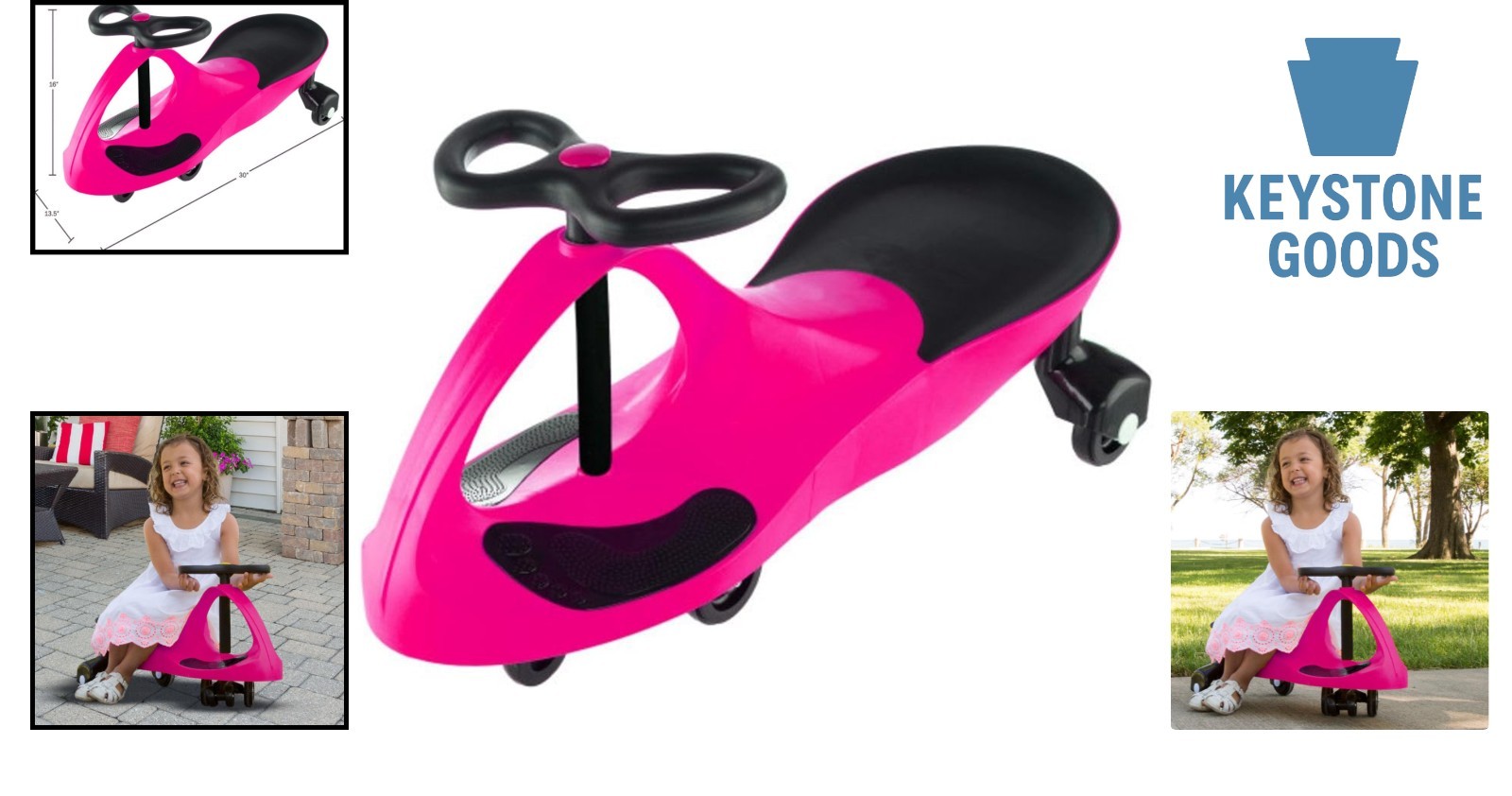 Kids Wiggle Car Ride On Toy – No Batteries, Gears or Pedals – Outdoor & Indoo…