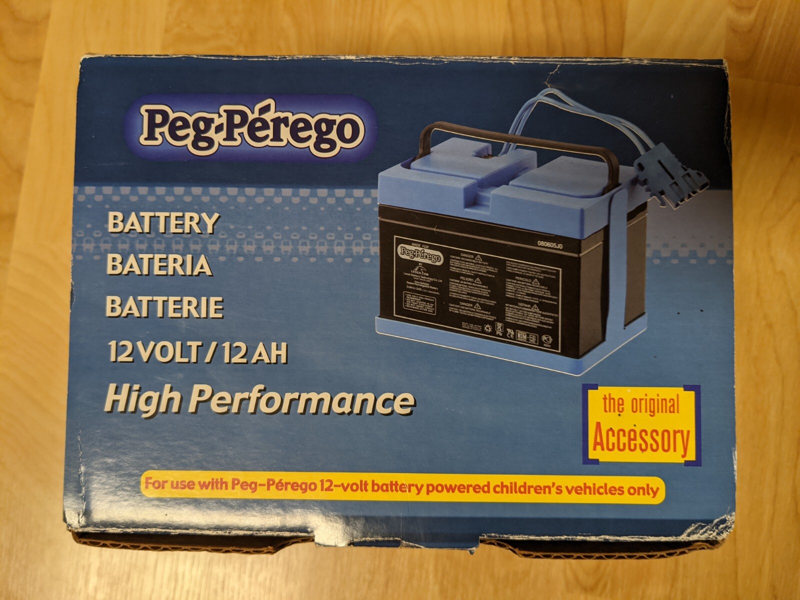Official Peg-Perego 12V 12Ah High Performance Battery, Original Accessory, OEM