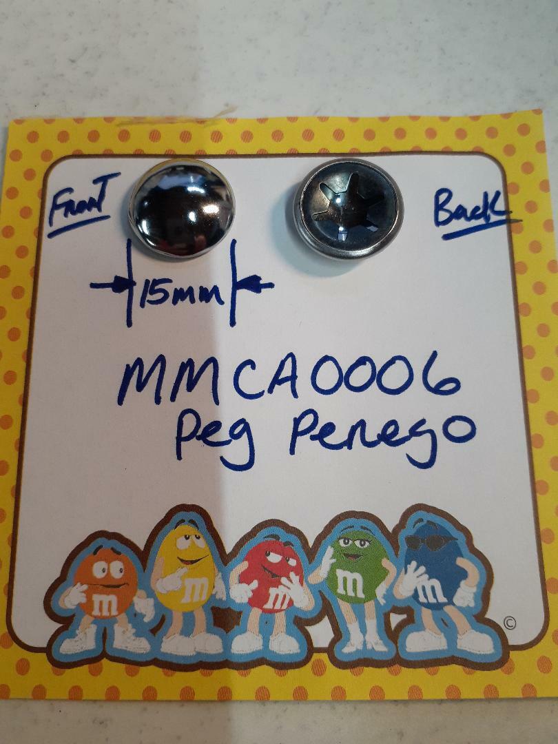 1X PC Peg Perego MMCA0006 6mm Axle Cap Nut With Body Genuine 15mm od