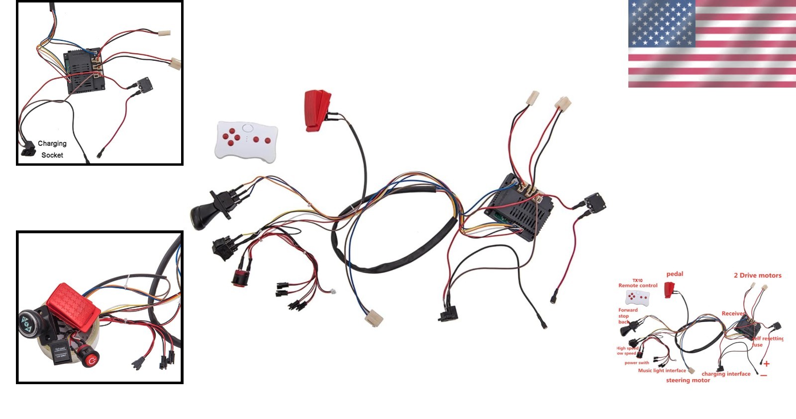 Compact Kids Electric Vehicle: 12V Ride-On Car with Complete Accessories