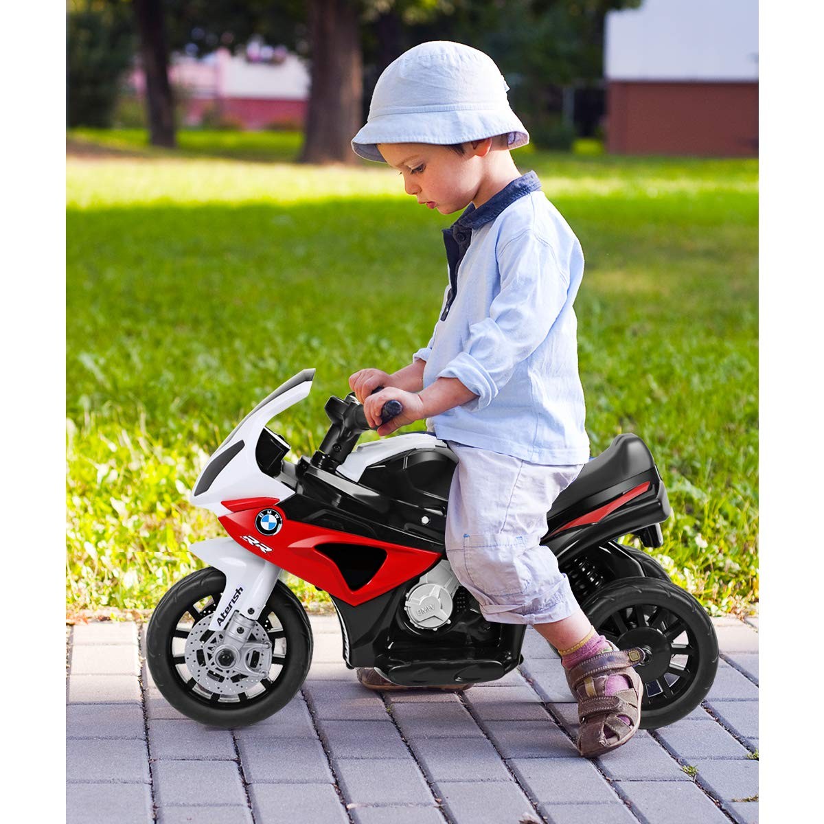 Kids Electric Ride on Motorcycle Licensed BMW 6V Battery Music 3 Wheels