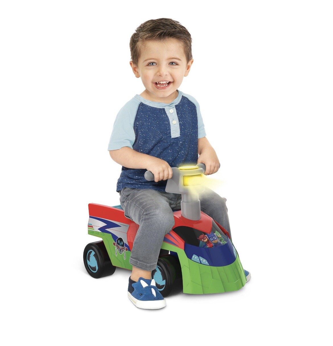 PJ Masks Seeker Ride On with 2 Mini Vehicles and Sounds for Kids 1-3 Years – NEW