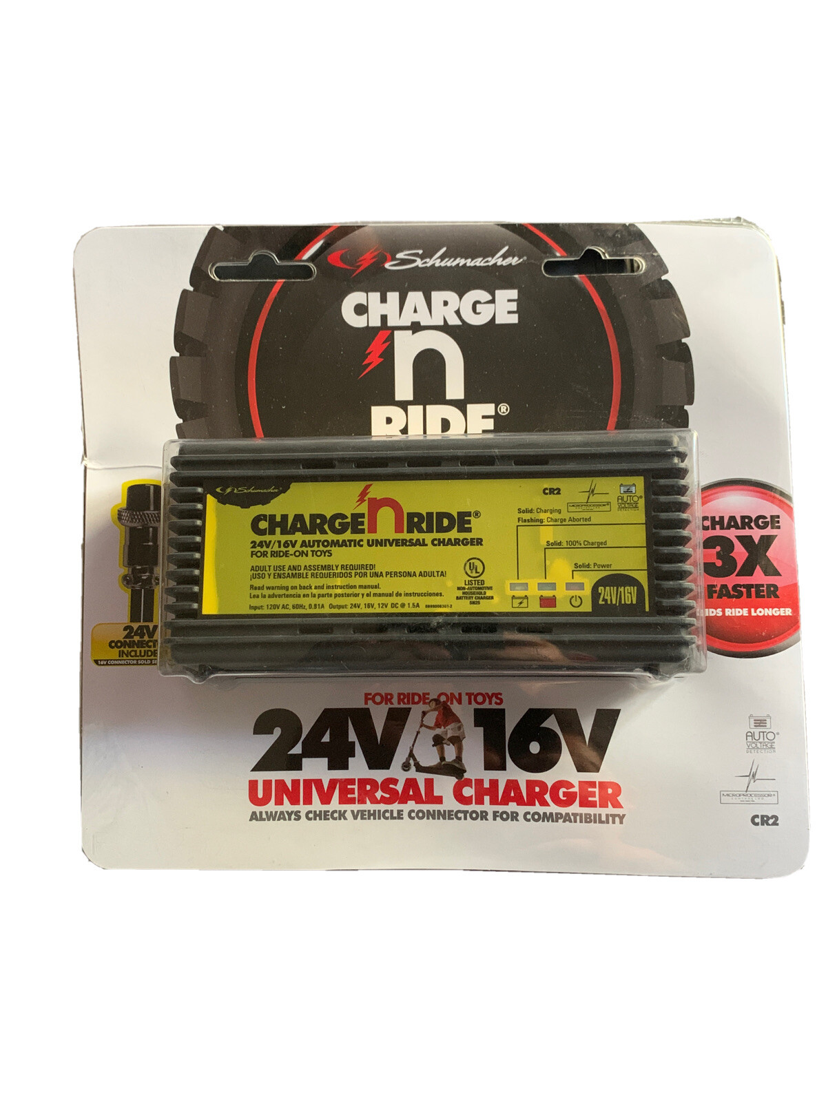 Schumacher CR-2 Charge ‘n Ride 24V/16V/12V Universal Battery Ride On Toy Charger