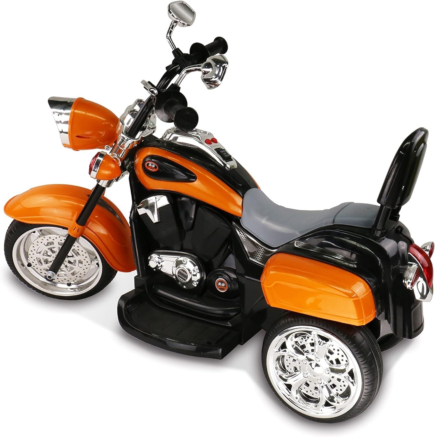 Electric Child Motorcycle Orange Harley Davidson 6V Battery Motor Ride On Toy