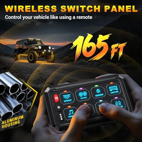 Wireless Switch Panel 8 Gang with Remote Control 8 Gang Wireless Switch Panel