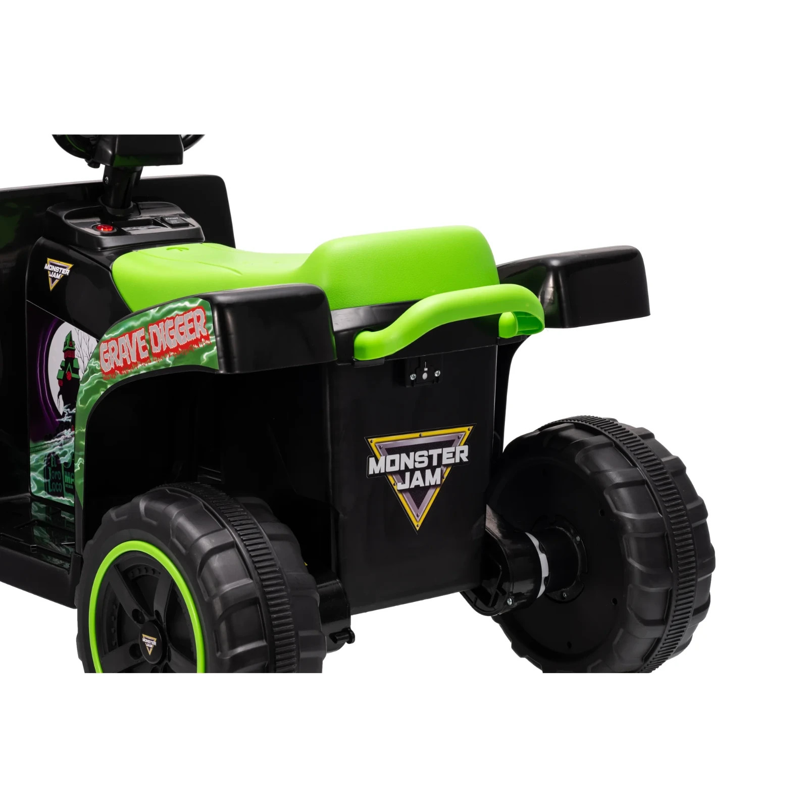 Monster Jam Grave Digger ATV 12V Electric Vehicle w/Cool Graphics, Ages 3+
