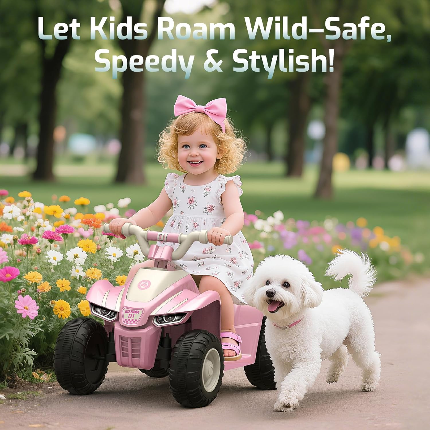 Gotrax RT1 Ride on Toys for Toddlers 1.5-4, Safe 12V Lead-Acid Battery up to 80
