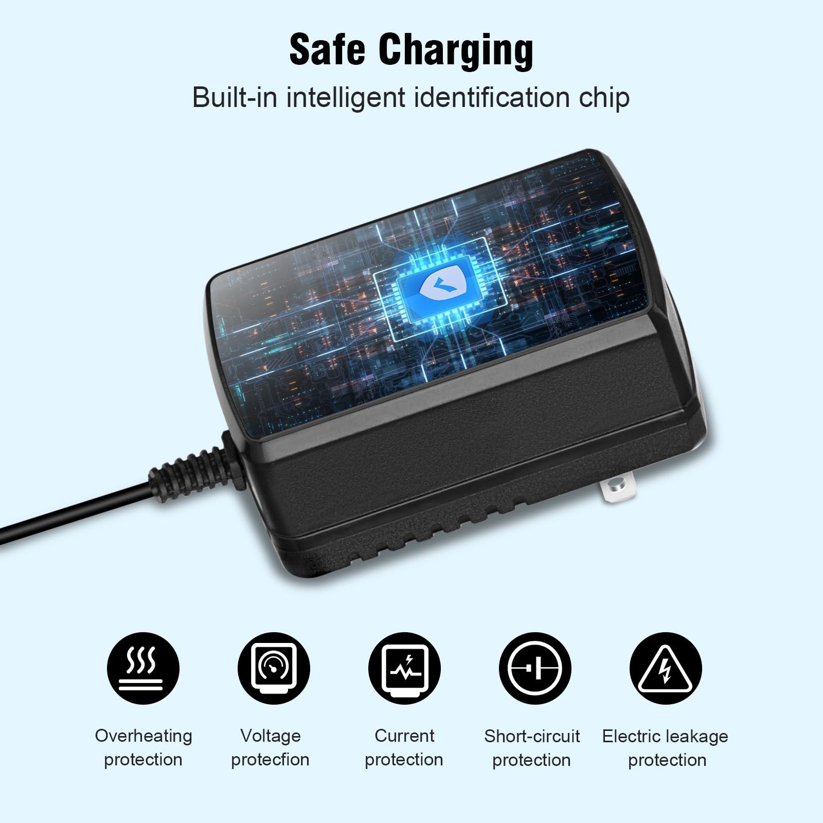 12V Battery Charger for All Power Wheels Gray and Orange Top Battery 12 Volt..