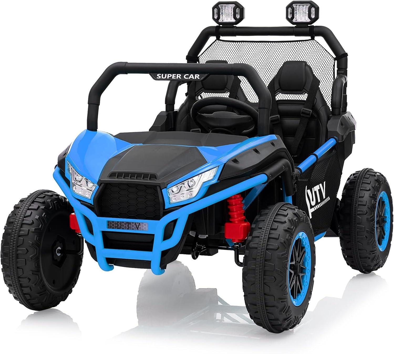 Remote-Control 24V Kids’ Off-Road Ride On Car 2-Person Electric UTV for Ages 3-8