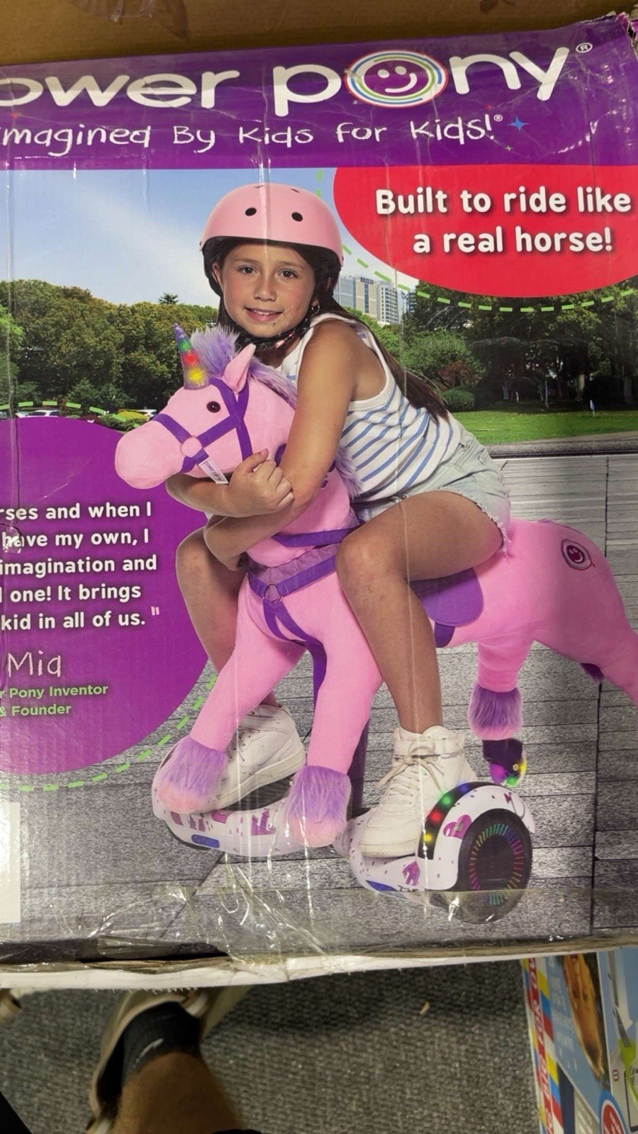 Ride on pony one horse and one unicorn