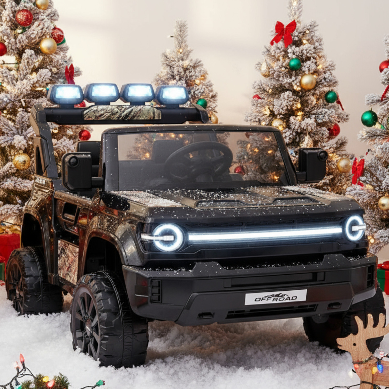 24V 2-Seater Ride on Toys for Kids Electric Car w/Remote Control LED Lights Gift