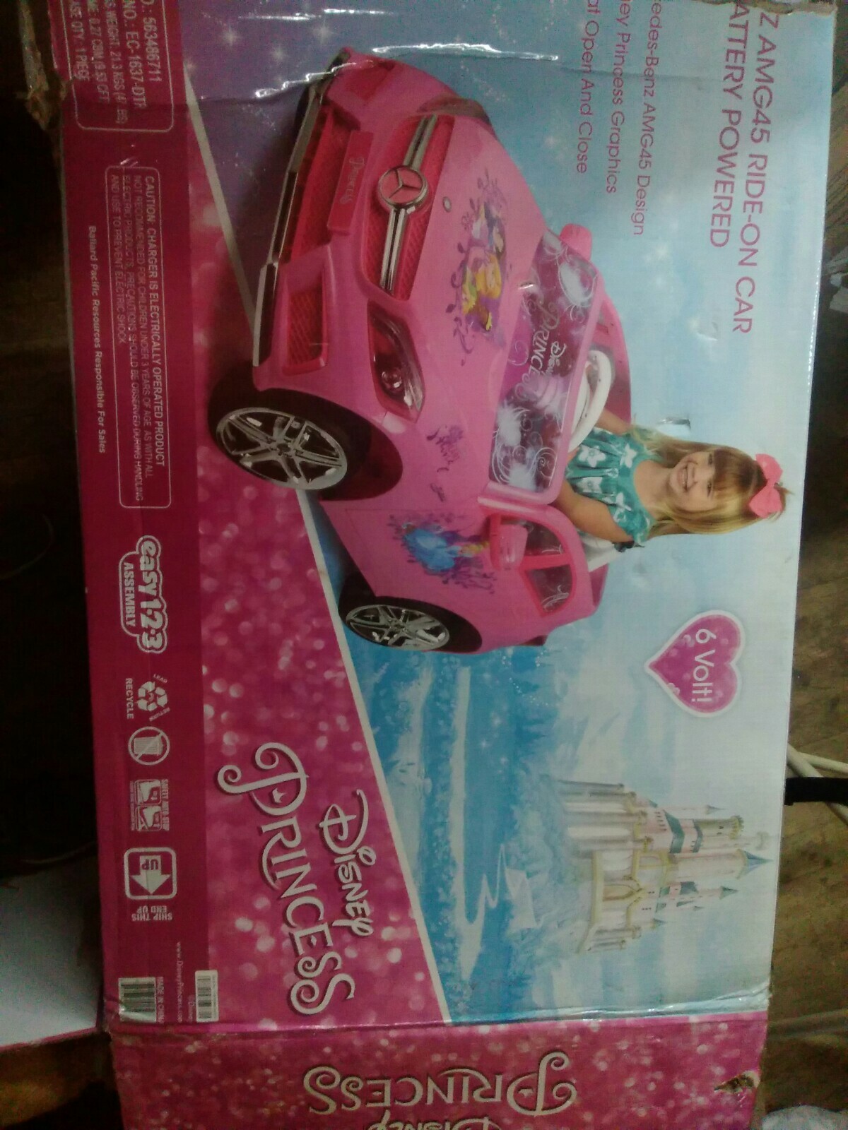 Power Wheels Disney princess Mercedes-Benz AMG 45 pink rear bumper assembly only