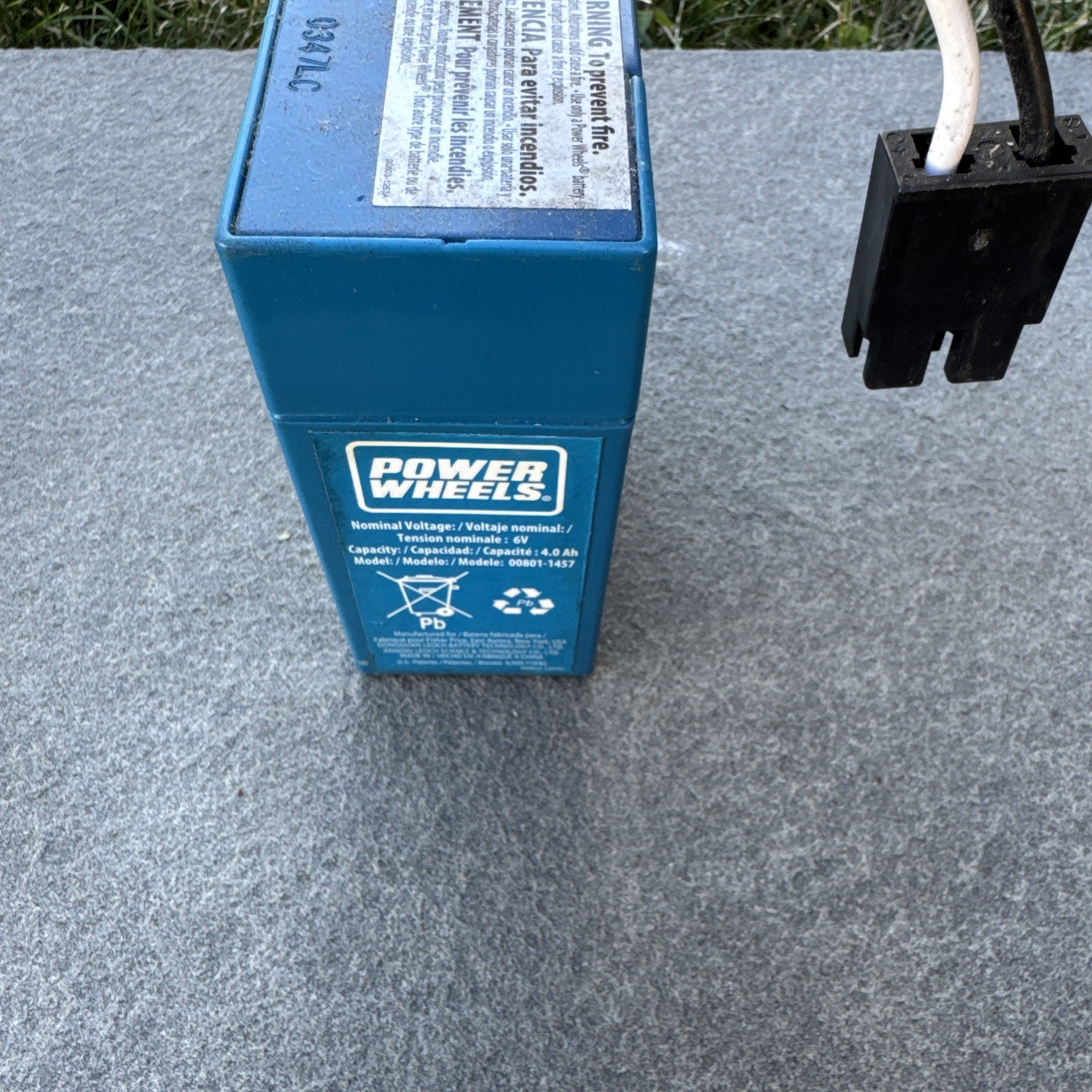 Power Wheels 6V Battery Model 00801-1457