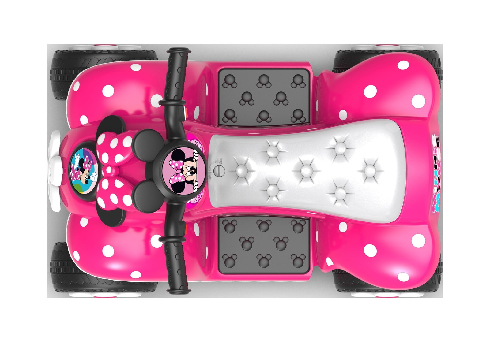 Minnie Mouse 6V Quad Battery Powered Ride-On Car Toy 2MPH Horn Light for Ages 3+