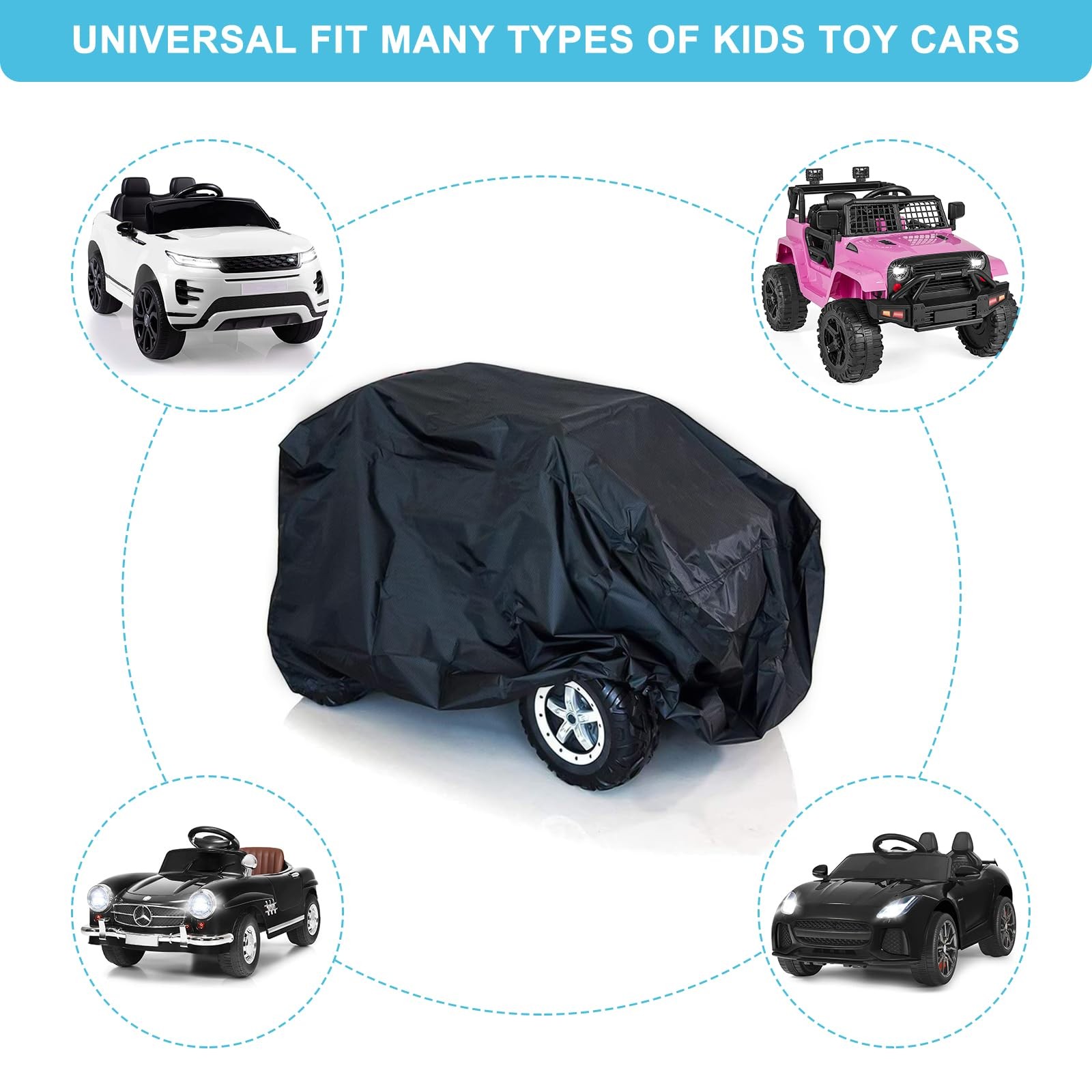 Kids Ride-On Toy Car Cover, Outdoor Wrapper Resistant Protection for Electric…