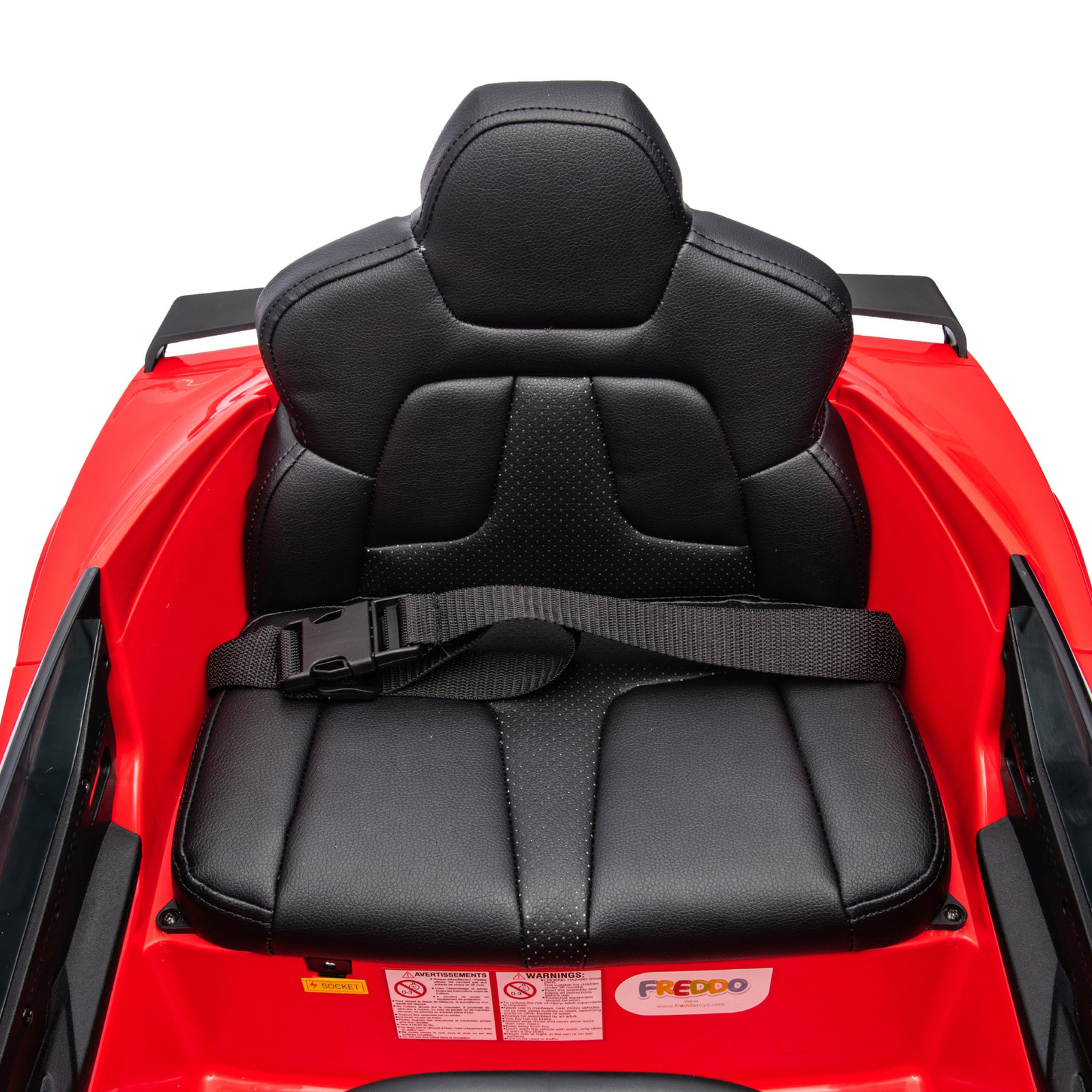 12V Chevrolet Corvette C8 Kids Ride On Car RC Remote Control LED Lights Red