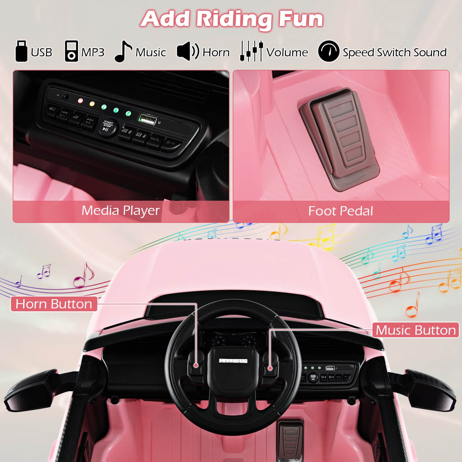 12V Kids Ride On Car Licensed Land Rover Electric Vehicle w/ Remote Control