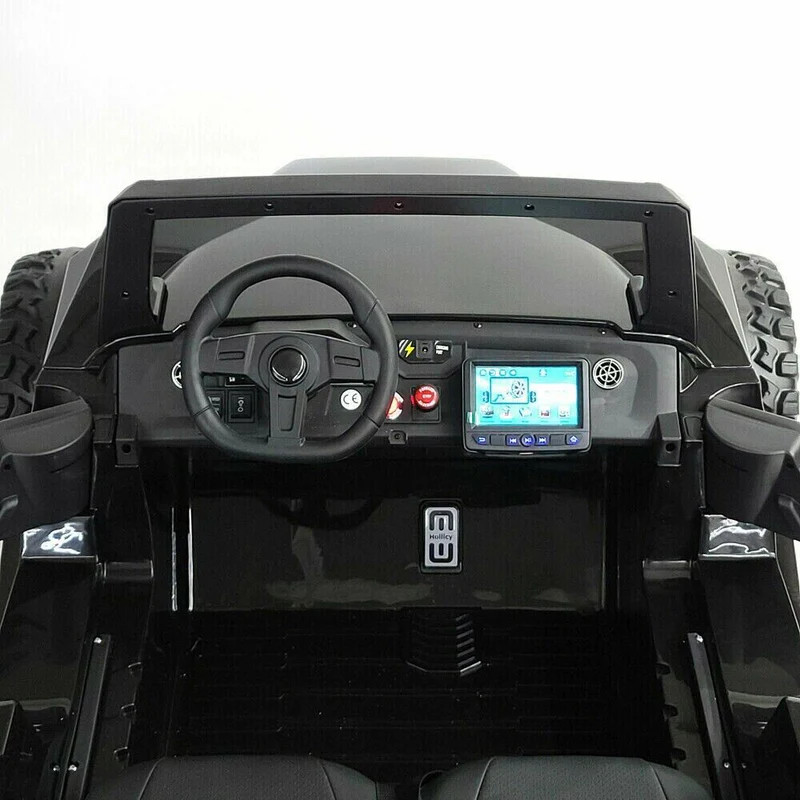 XXXL 24v Kids (3-8) Dune Buggy AWD 2 Leather Seats W/ Rubber Wheels AC & TV & RC