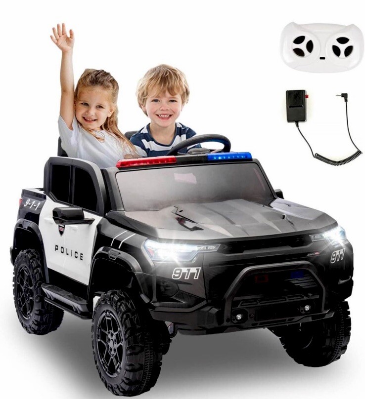 24V 10Ah Two-Seater Kids Ride on Police Pickup