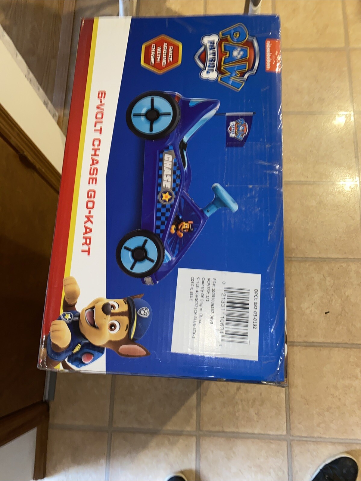 Paw Patrol Chase 6V Electric Go Kart for Kids, Electric Ride-On Toy with Ligh…