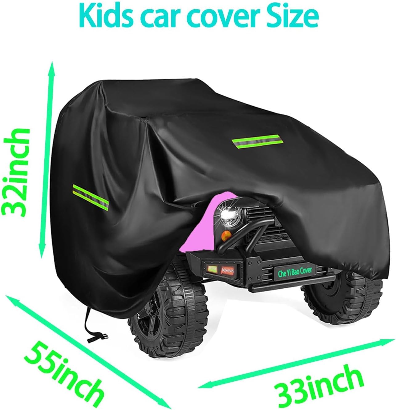 Kids Car Cover 420D Ride on Toy Covers for Kids Electric Vehicle,55*33*32inch