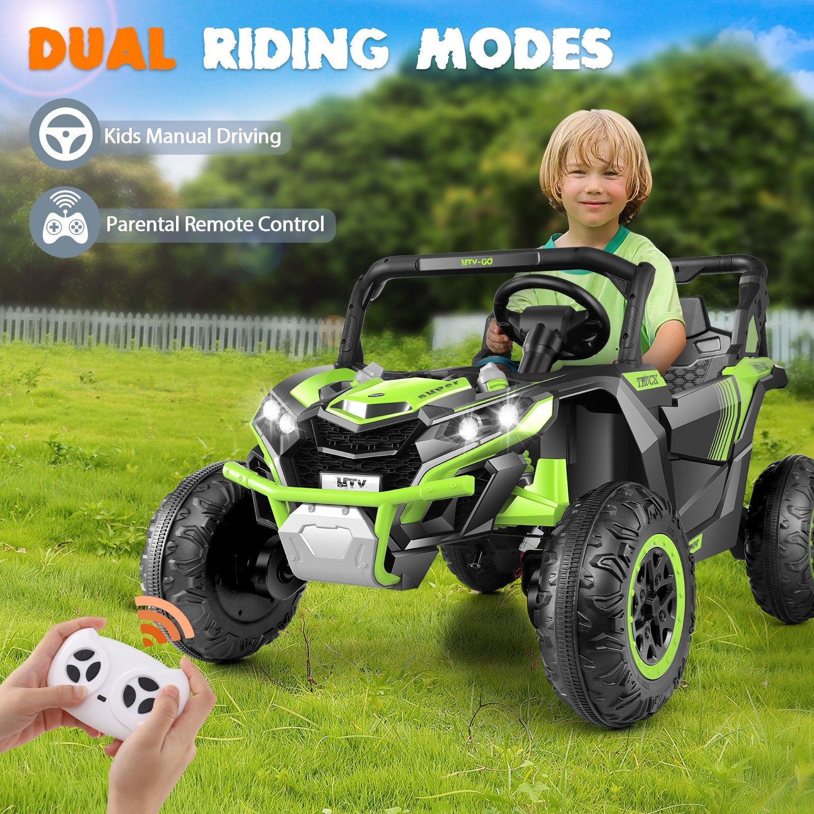 24V 2 Seats Ride On UTV Electric Car Toys for Kids with 4x200W Motors ＆ Remote✨✨