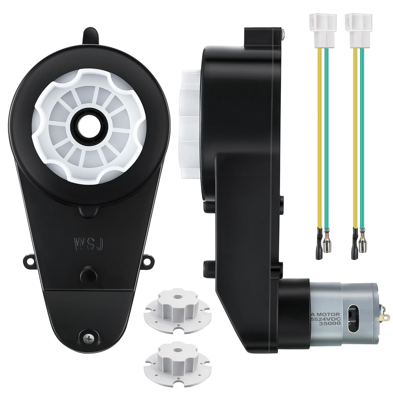 2PCS 24V 35000RPM High Speed Motor Gearbox Replacement for Kids Ride on Toy E…