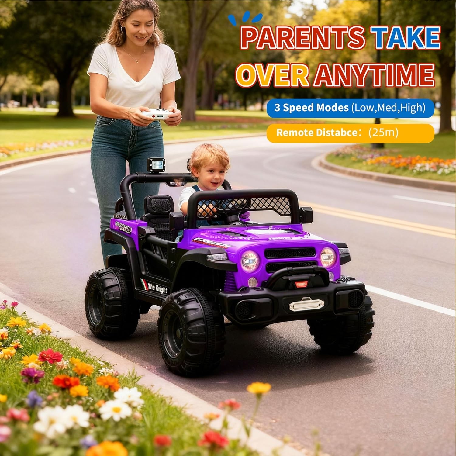 12V Kids Ride on Truck Toys for Big Kids Electric Vehicle with Parent Remote