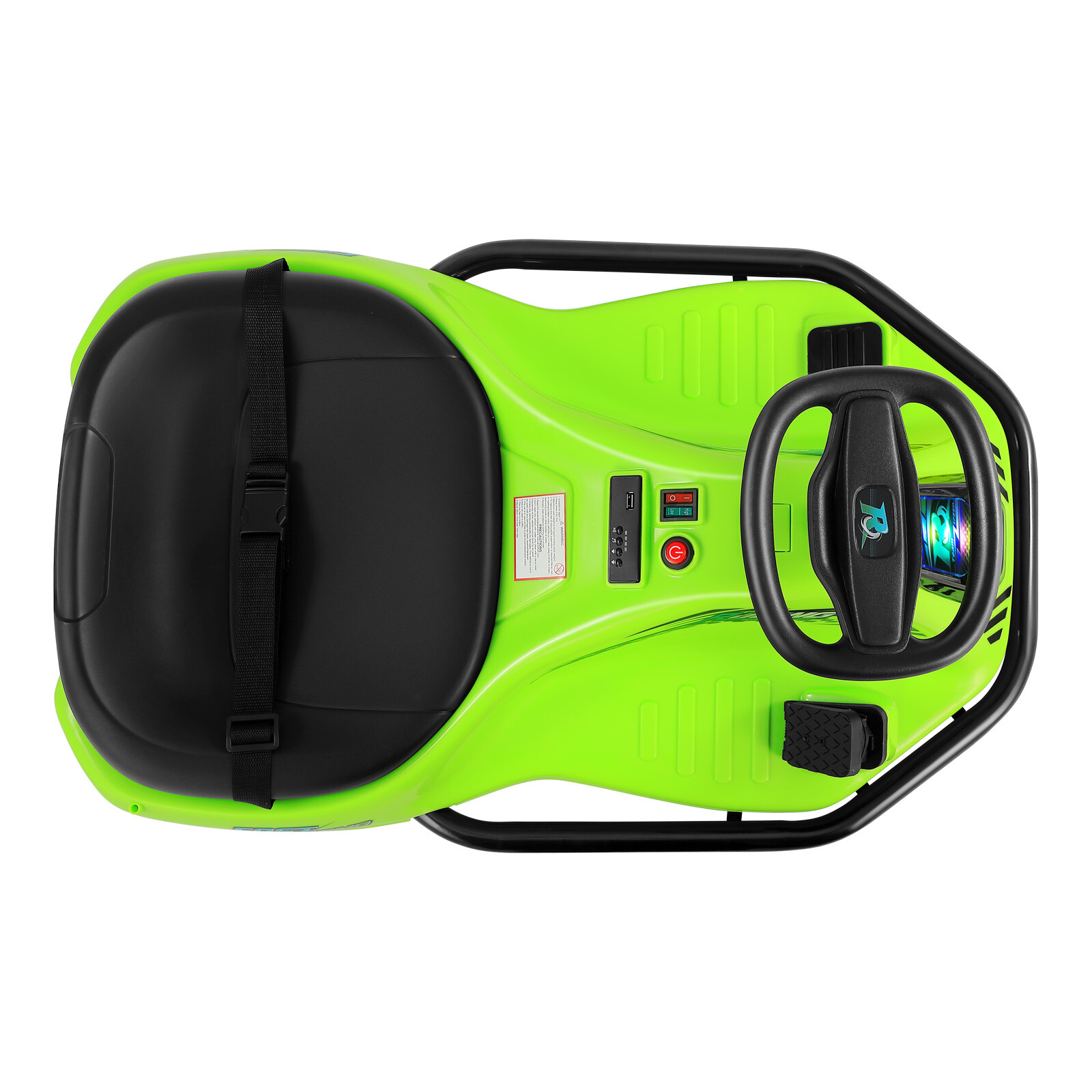 360° 24V Kids Electric Drifting Go Kart Ride On Cart with Bluetooth (Green)