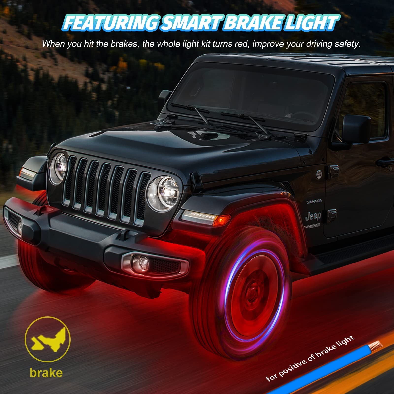 6 Pods RGB LED Rock Lights for UTV ATV Golf Cart Truck RZR Offroad Pickup SUV…