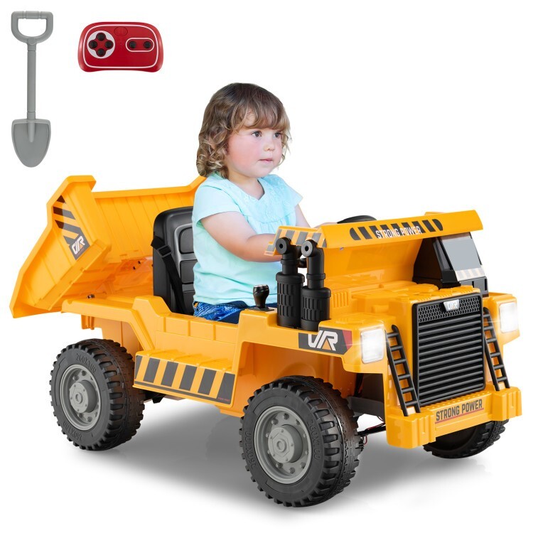 12V Battery Kids Ride on Electric Dump Truck Car Gift Kids w/Electric Dump Bed