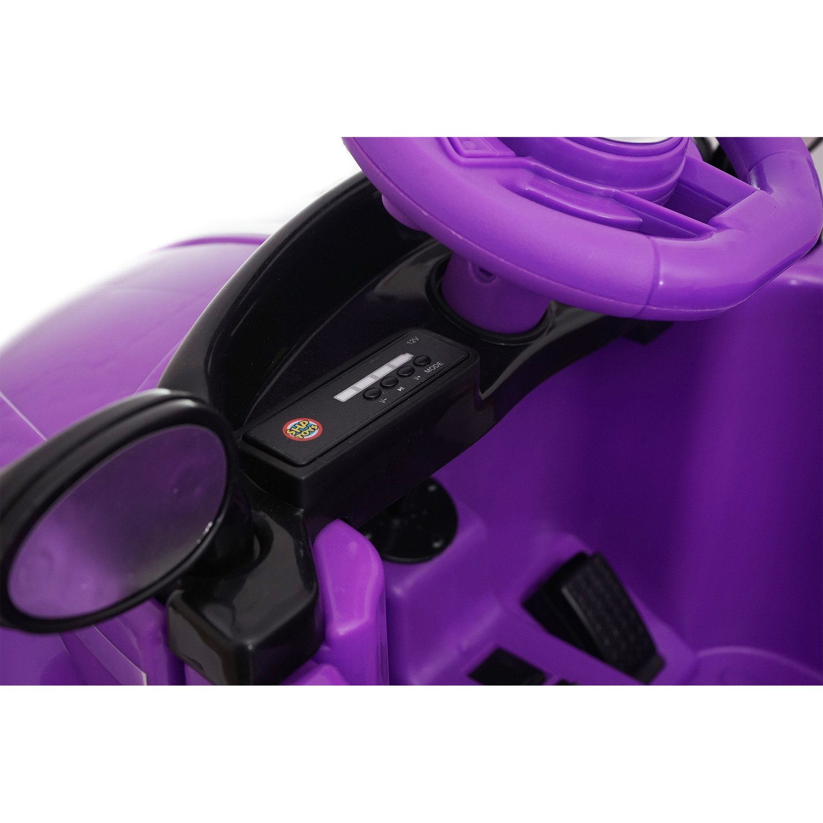 12V Kids Ride On Car Wheel LED USB & Bluetooth Suitable for Kids Aged 2-4 Purple