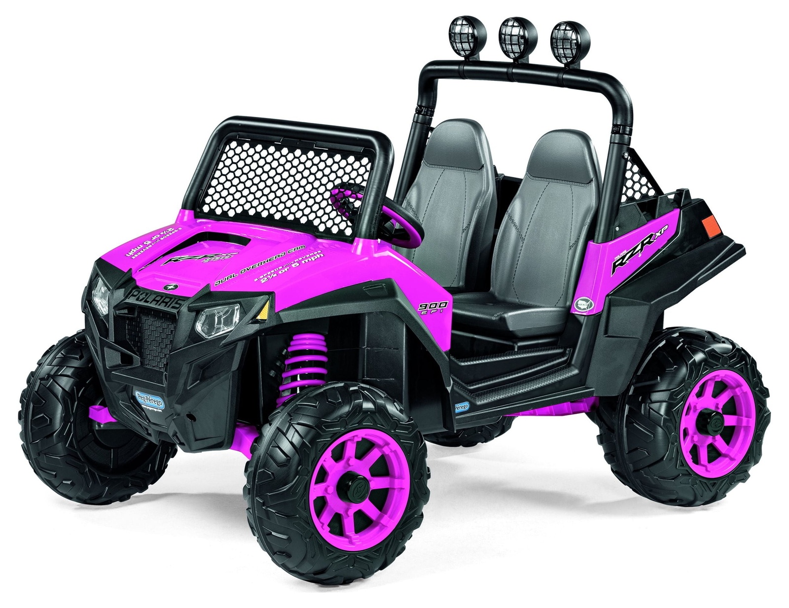 Peg Perego Polaris Ranger RZR 900 12V Battery-Powered Ride-on Toy Red or Pink