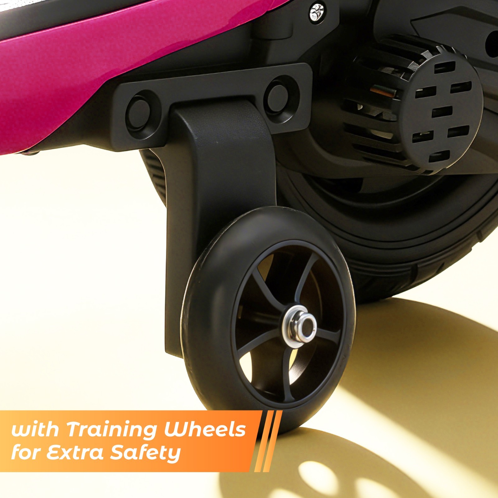 6V Kids Electric Motorcycle ride on Motorbike Age for 1-4 w/ Training Wheels LED